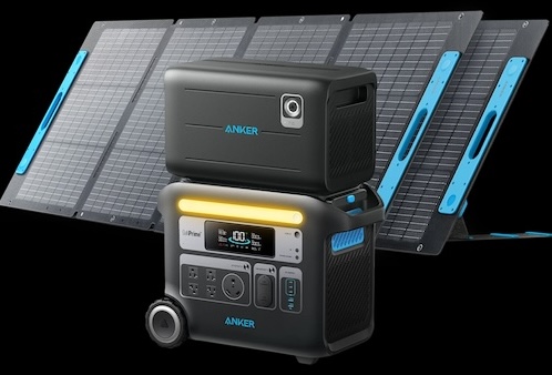 solar generator with expansion battery and solar panel