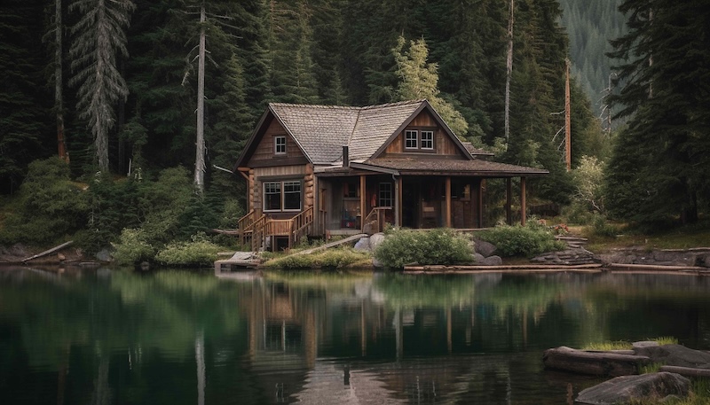 cabin in the woods off grid